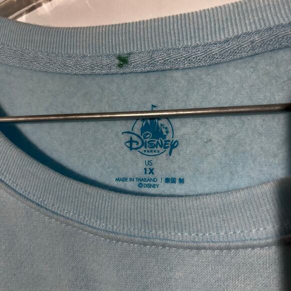 Walt Disney World 2019 Embroidered Minnie Mouse Blue Pullover Sweater Womens  XL - Picture 3 of 7